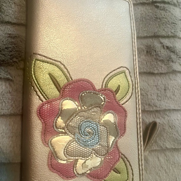 Relic Floral Embroidered Wallet - Gold and Multicolor - Picture 1 of 3